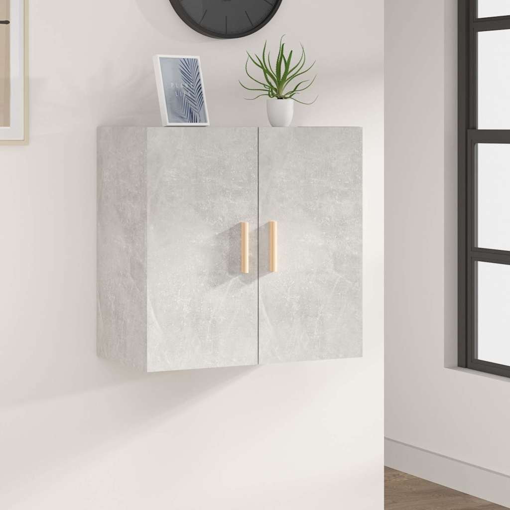 vidaXL Seinäkaappi betoninharmaa 60x30x60 cm tekninen puu