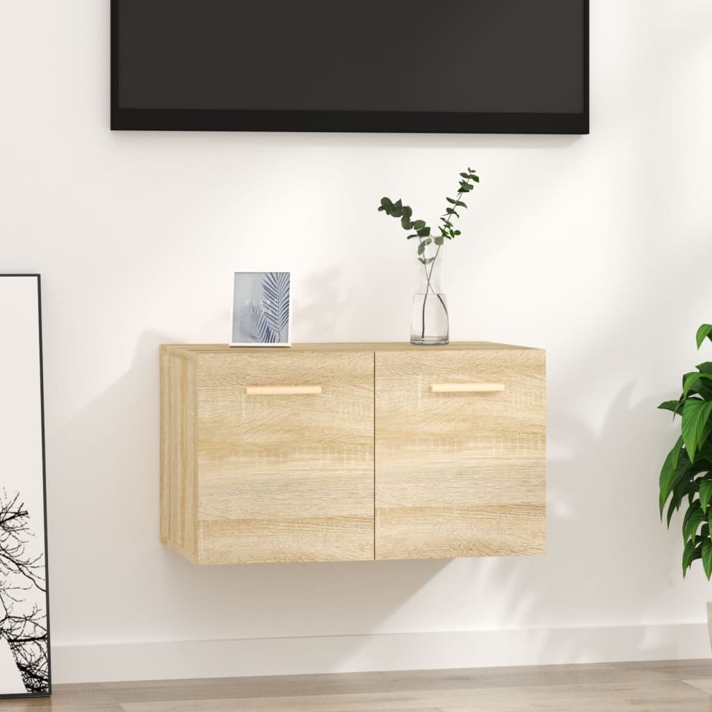 vidaXL Seinäkaappi Sonoma-tammi 60x36,5x35 cm tekninen puu