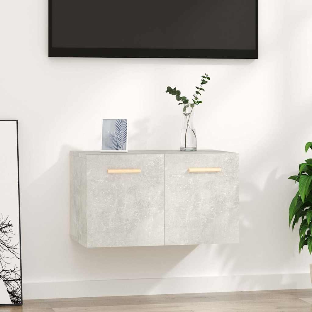 vidaXL Seinäkaappi betoninharmaa 60x36,5x35 cm tekninen puu