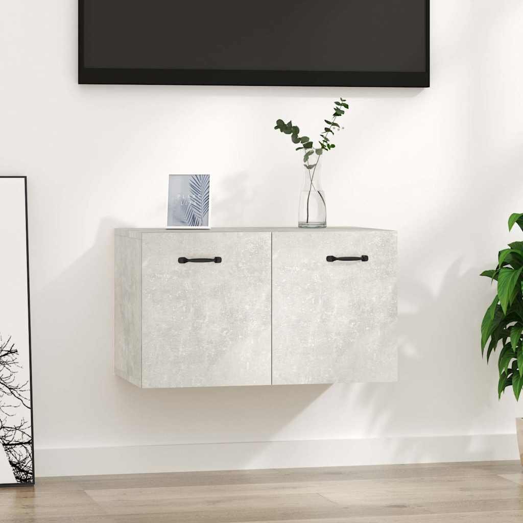 vidaXL Seinäkaappi betoninharmaa 60x36,5x35 cm tekninen puu