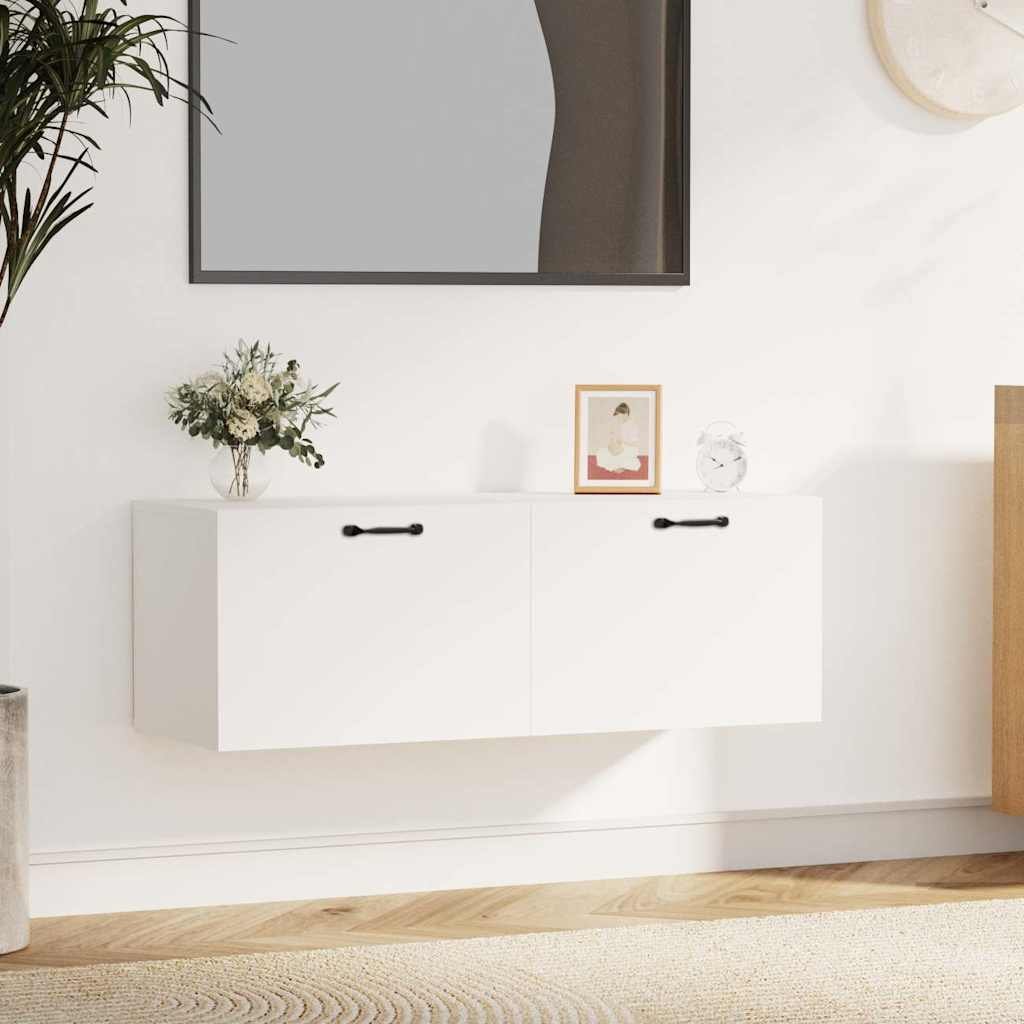 vidaXL Seinäkaappi valkoinen 100x36,5x35 cm tekninen puu