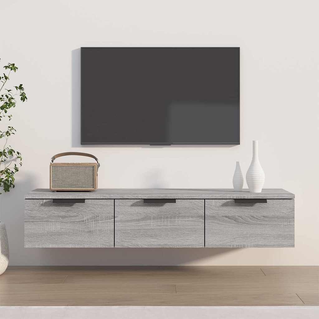 vidaXL Seinäkaappi harmaa Sonoma 102x30x20 cm tekninen puu