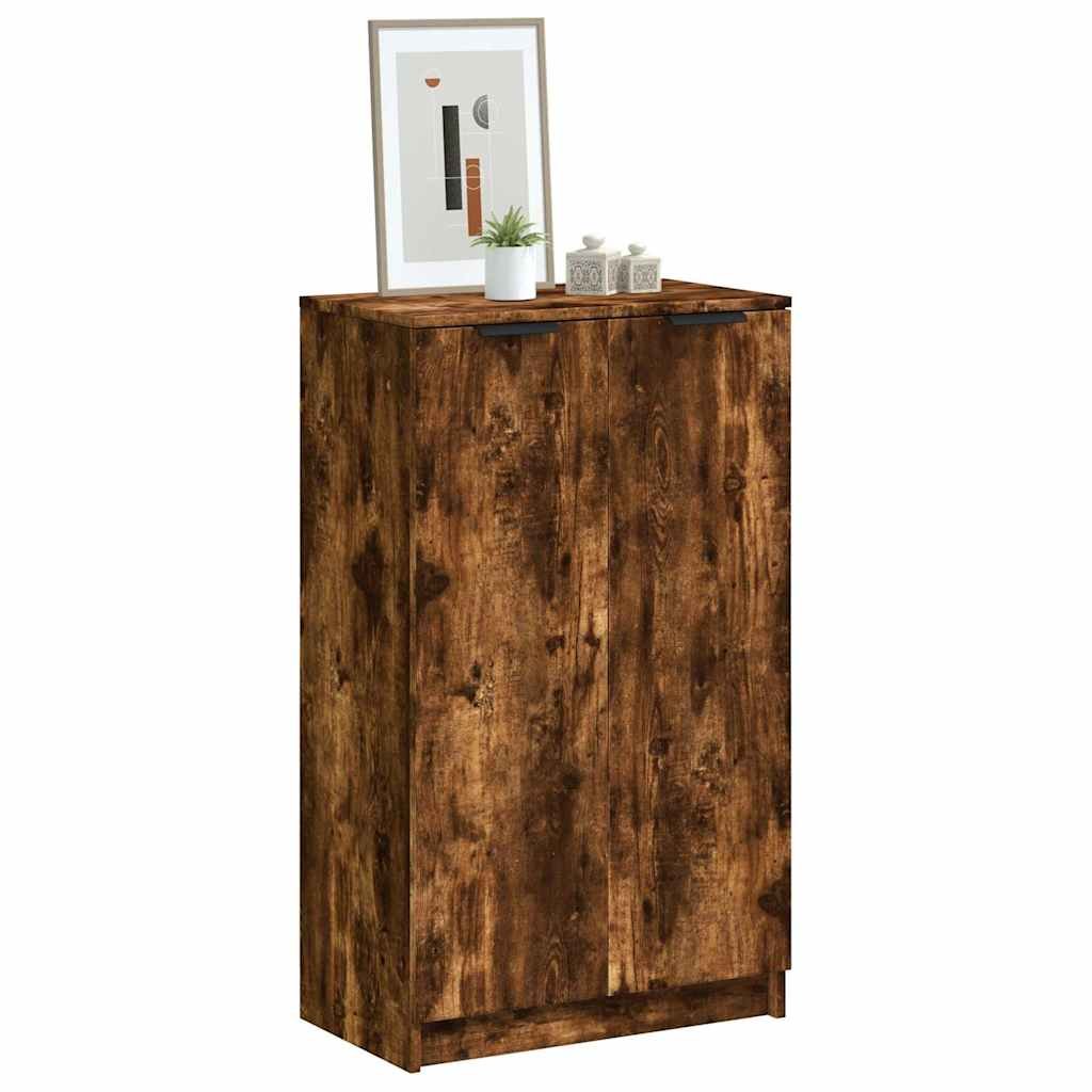 vidaXL Kenkäkaappi savutammi 59x35x100 cm tekninen puu