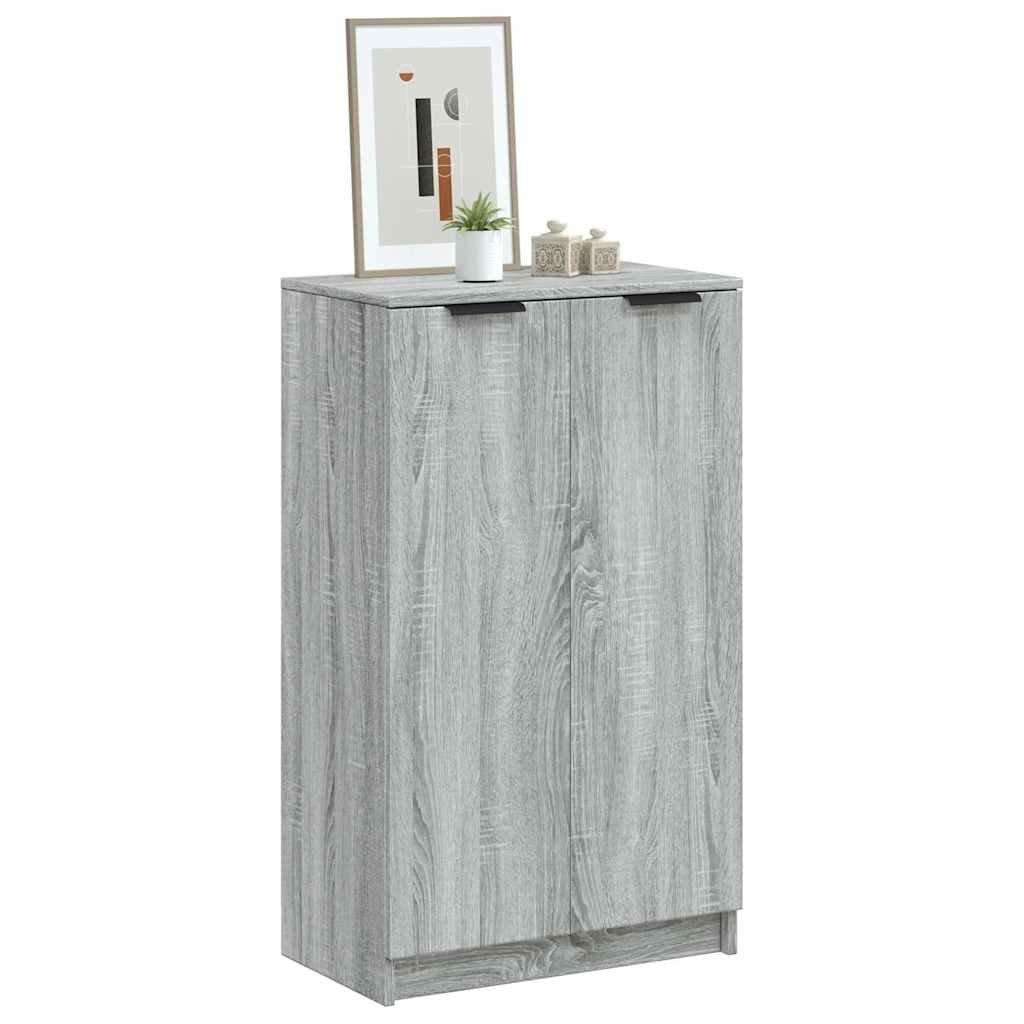 vidaXL Kenkäkaappi harmaa Sonoma 59x35x100 cm tekninen puu