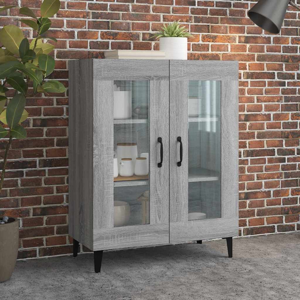 vidaXL Senkki harmaa Sonoma 69,5x34x90 cm tekninen puu
