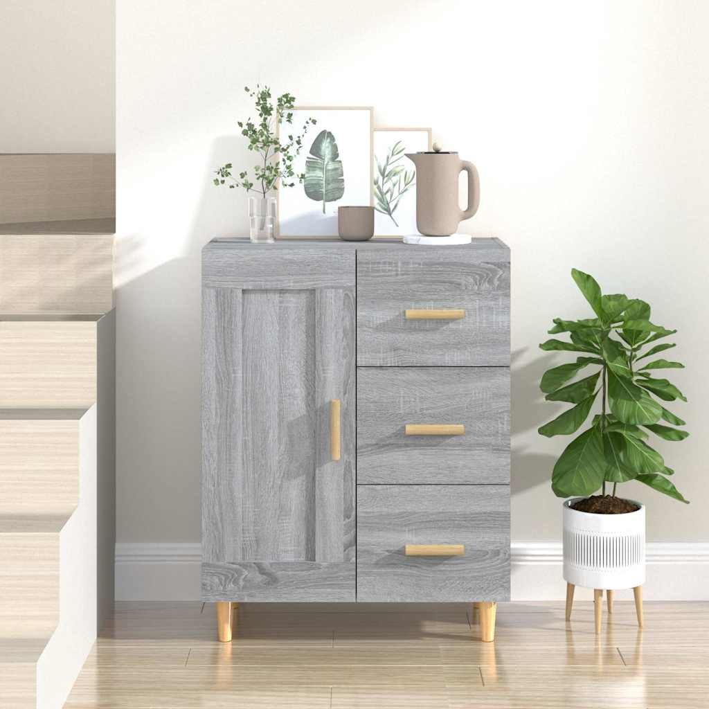 vidaXL Senkki harmaa Sonoma 69,5x34x90 cm tekninen puu