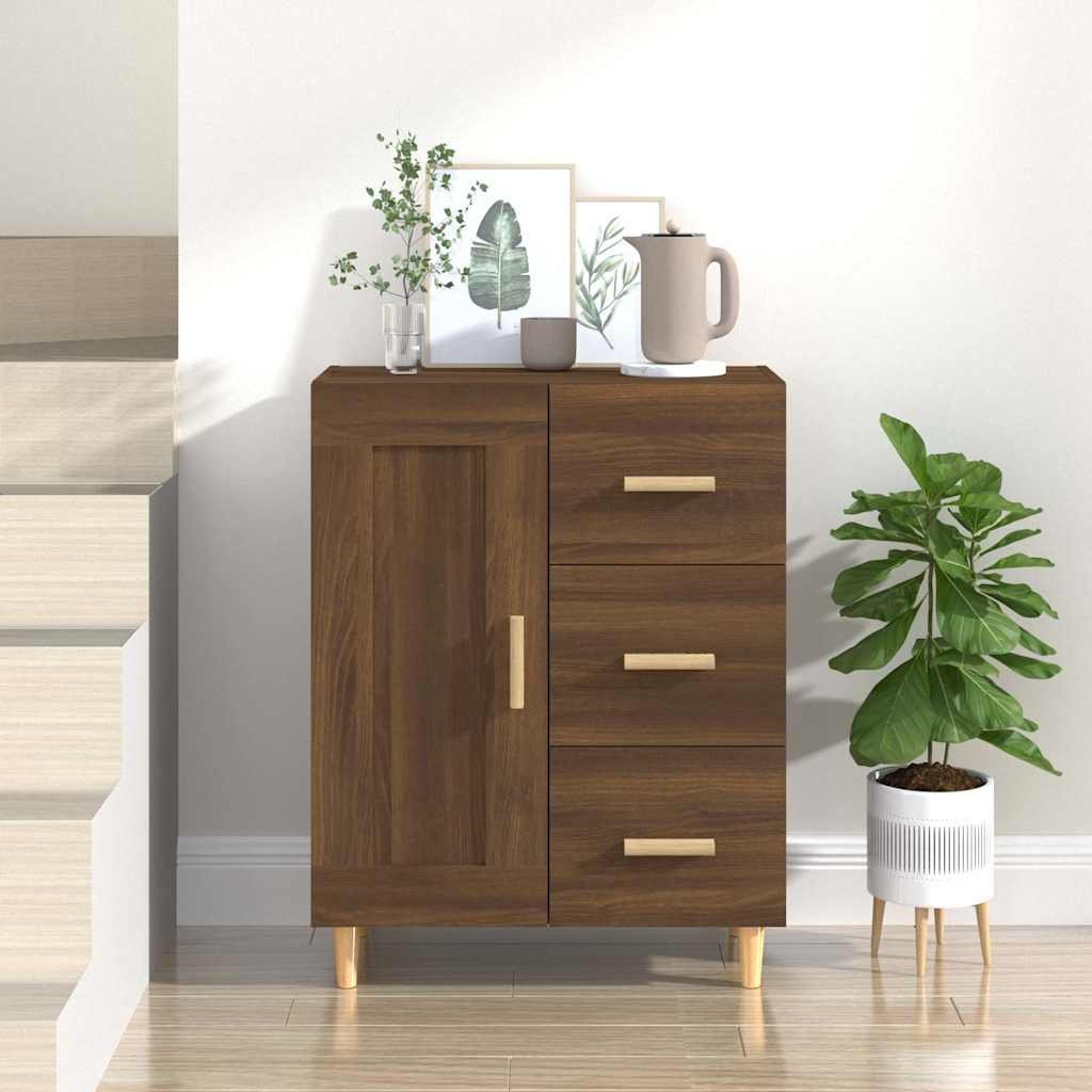 vidaXL Senkki ruskea tammi 69,5x34x90 cm tekninen puu