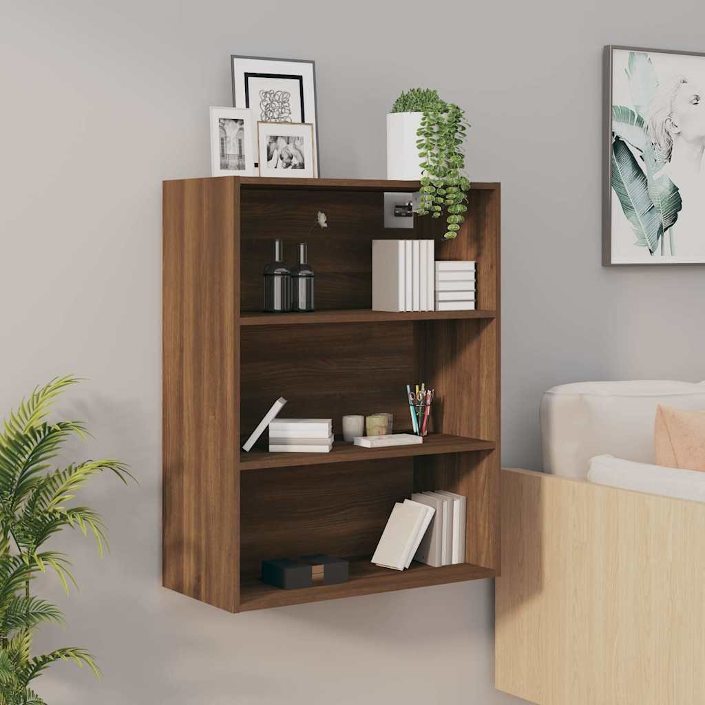 vidaXL Riippuva seinäkaappi ruskea tammi 69,5x32,5x90 cm