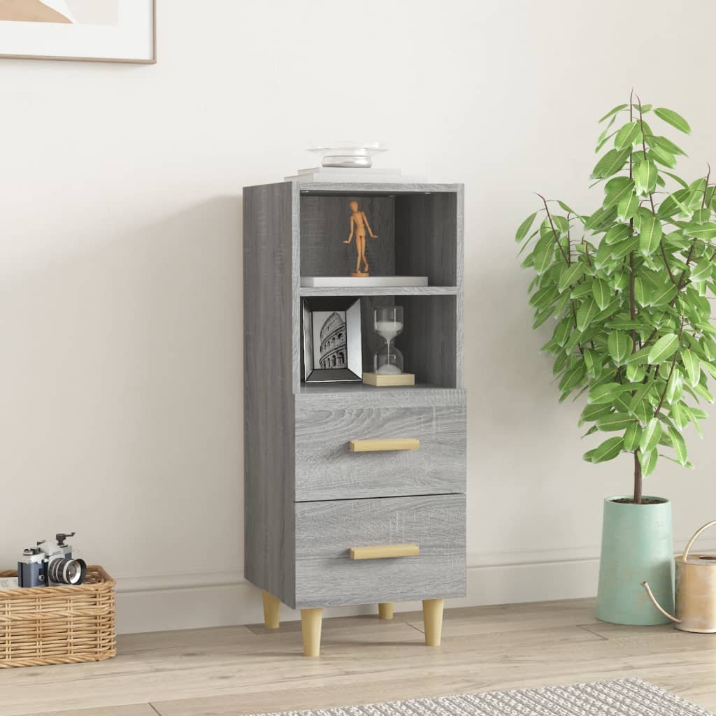 vidaXL Senkki harmaa Sonoma 34,5x34x90 cm tekninen puu