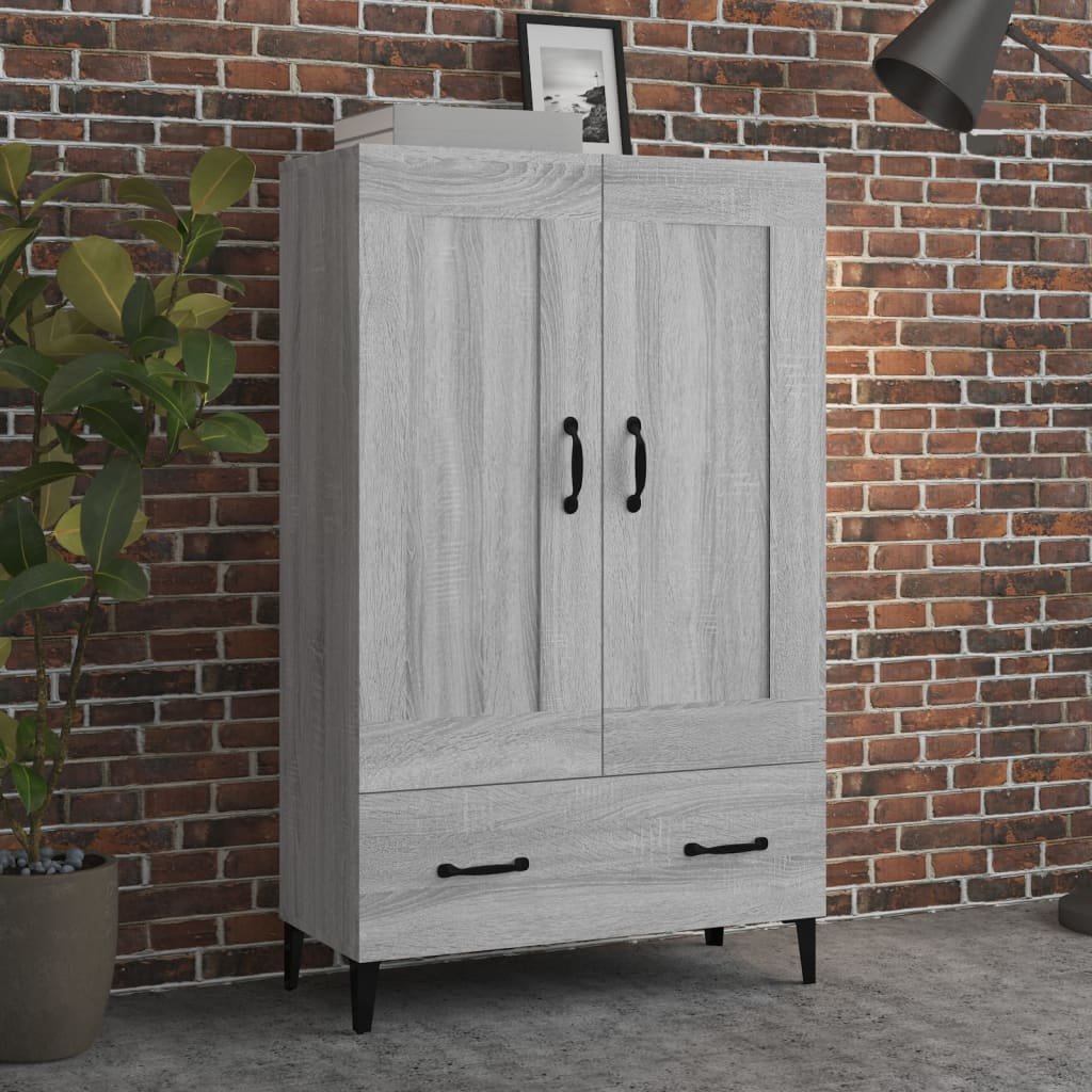 vidaXL Kaappi harmaa Sonoma 70x31x115 cm tekninen puu