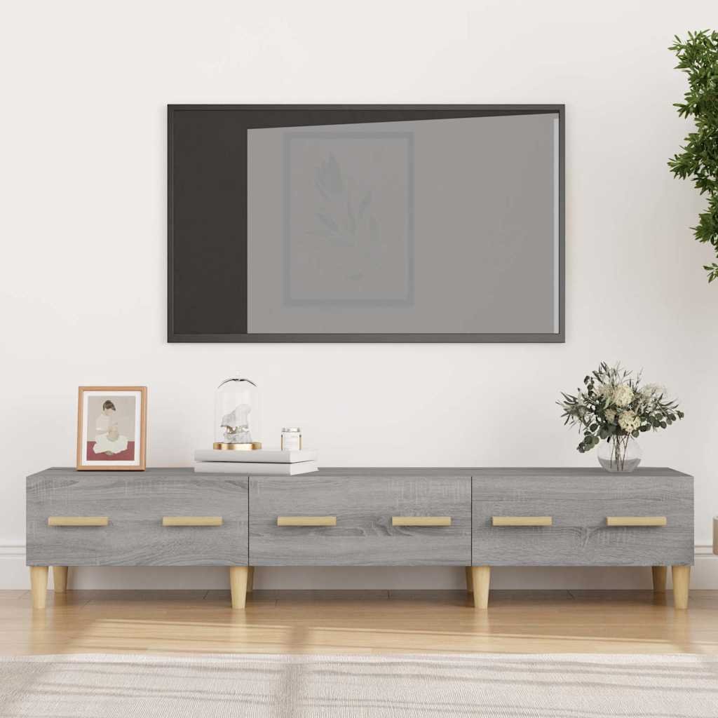 vidaXL TV-taso harmaa Sonoma 150x34,5x30 cm tekninen puu