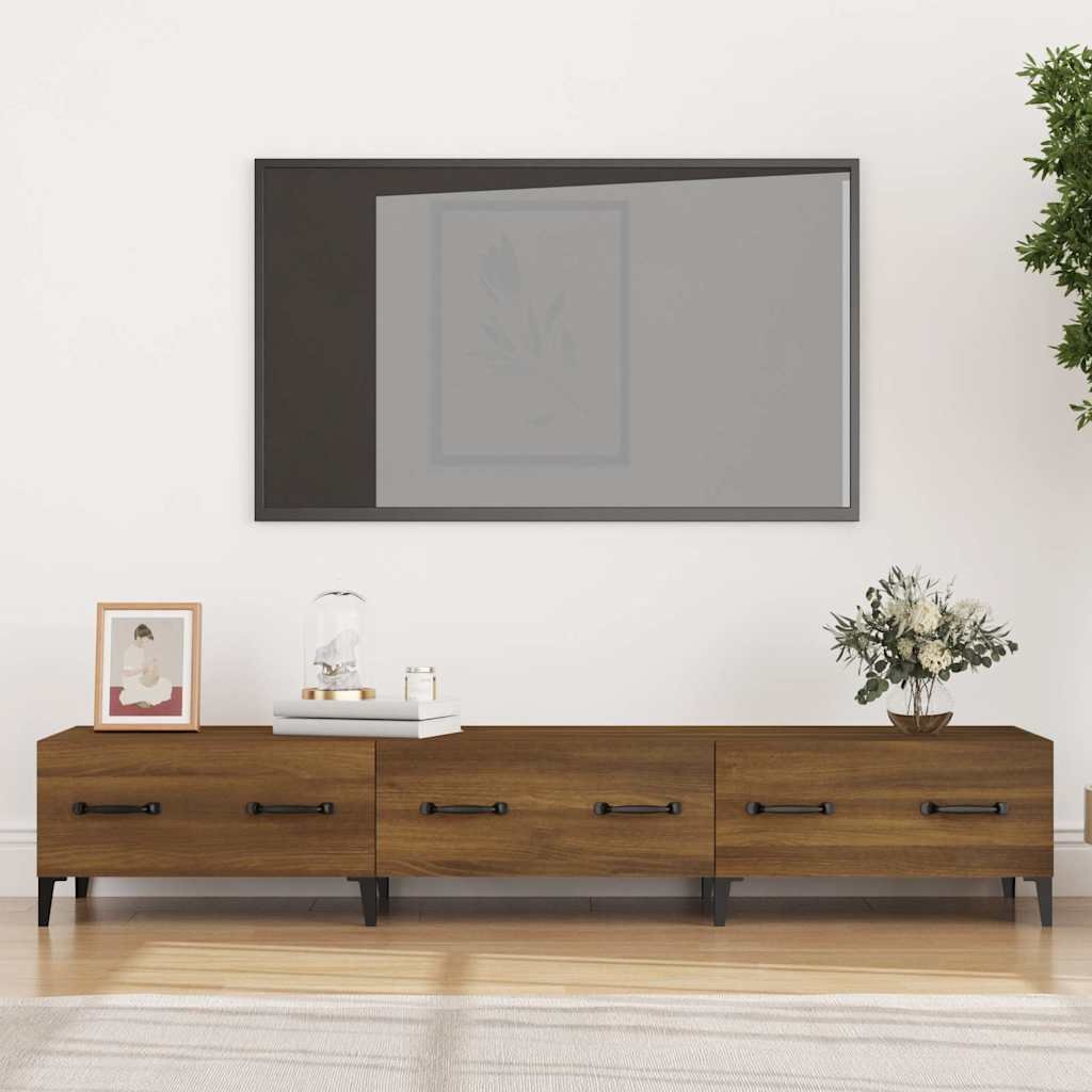 vidaXL TV-taso ruskea tammi 150x34,5x30 cm tekninen puu