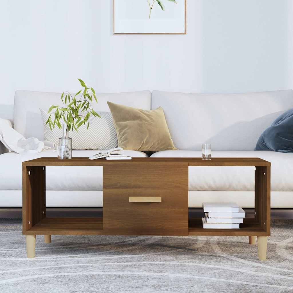vidaXL Sohvapöytä ruskea tammi 102x50x40 cm tekninen puu