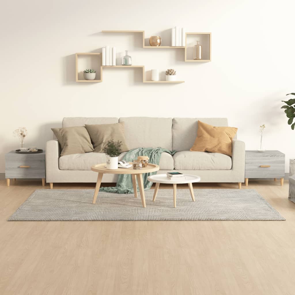 vidaXL Sohvapöydät 2 kpl harmaa Sonoma 50x50x40 cm tekninen puu