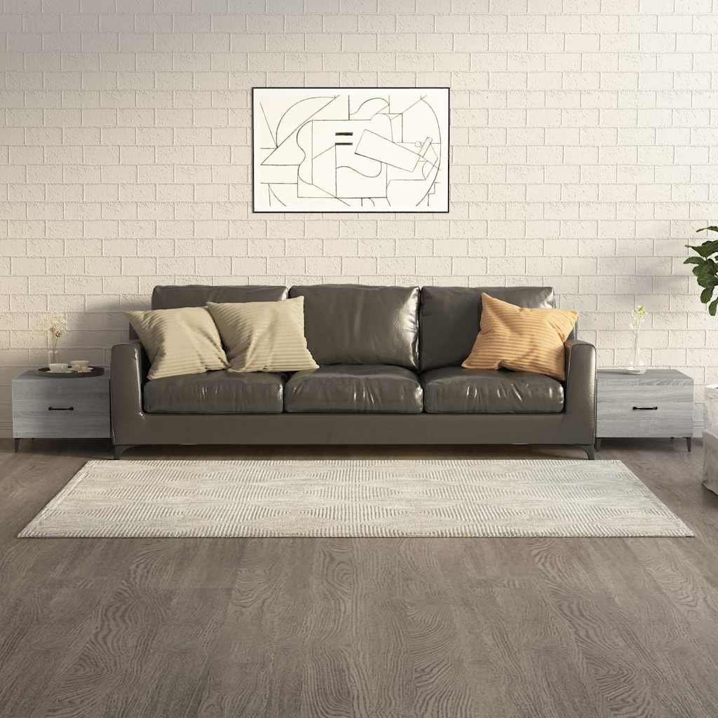 vidaXL Sohvapöydät metallijaloilla 2 kpl harmaa Sonoma 50x50x40 cm