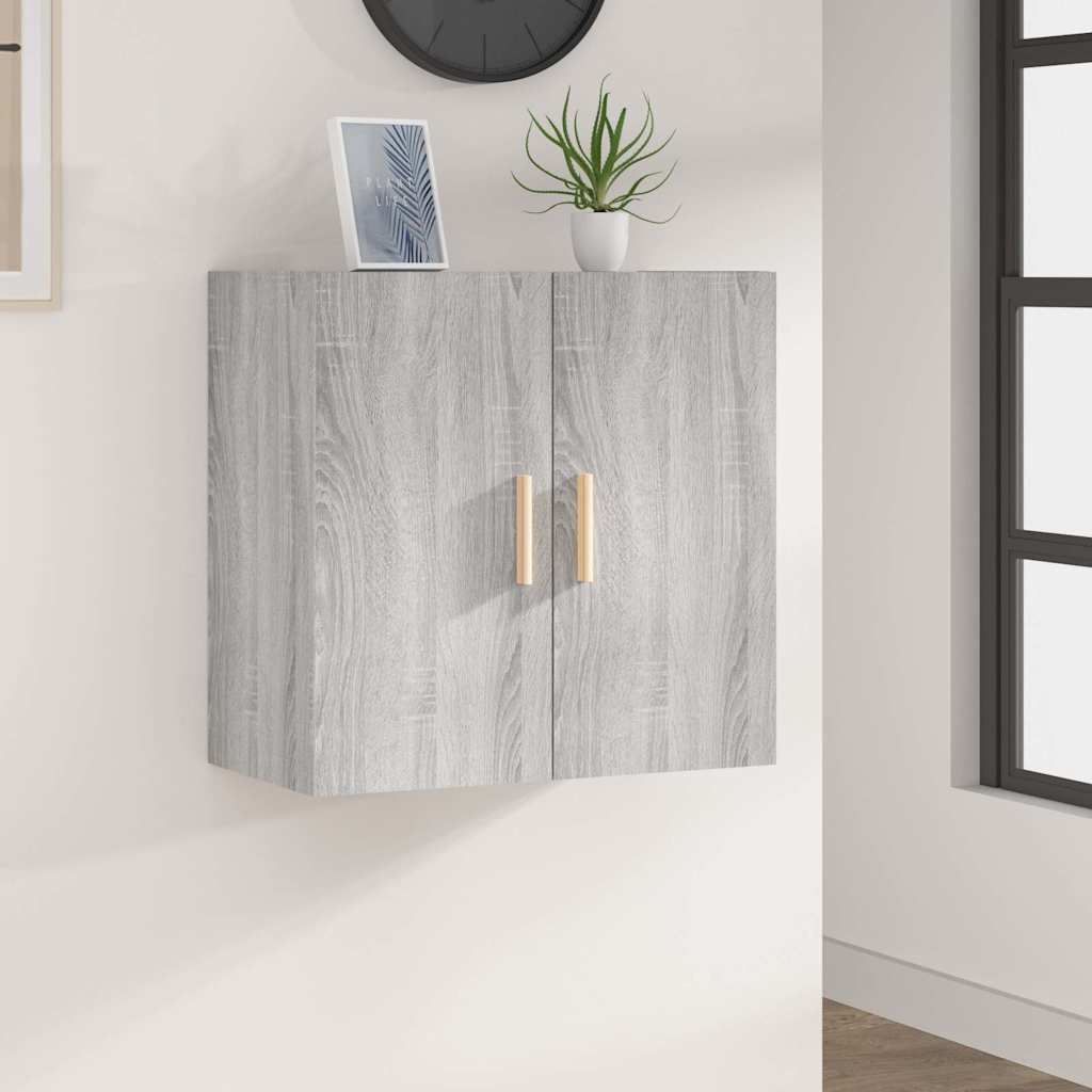 vidaXL TV-seinäkaappi harmaa Sonoma 60x30x60 cm tekninen puu