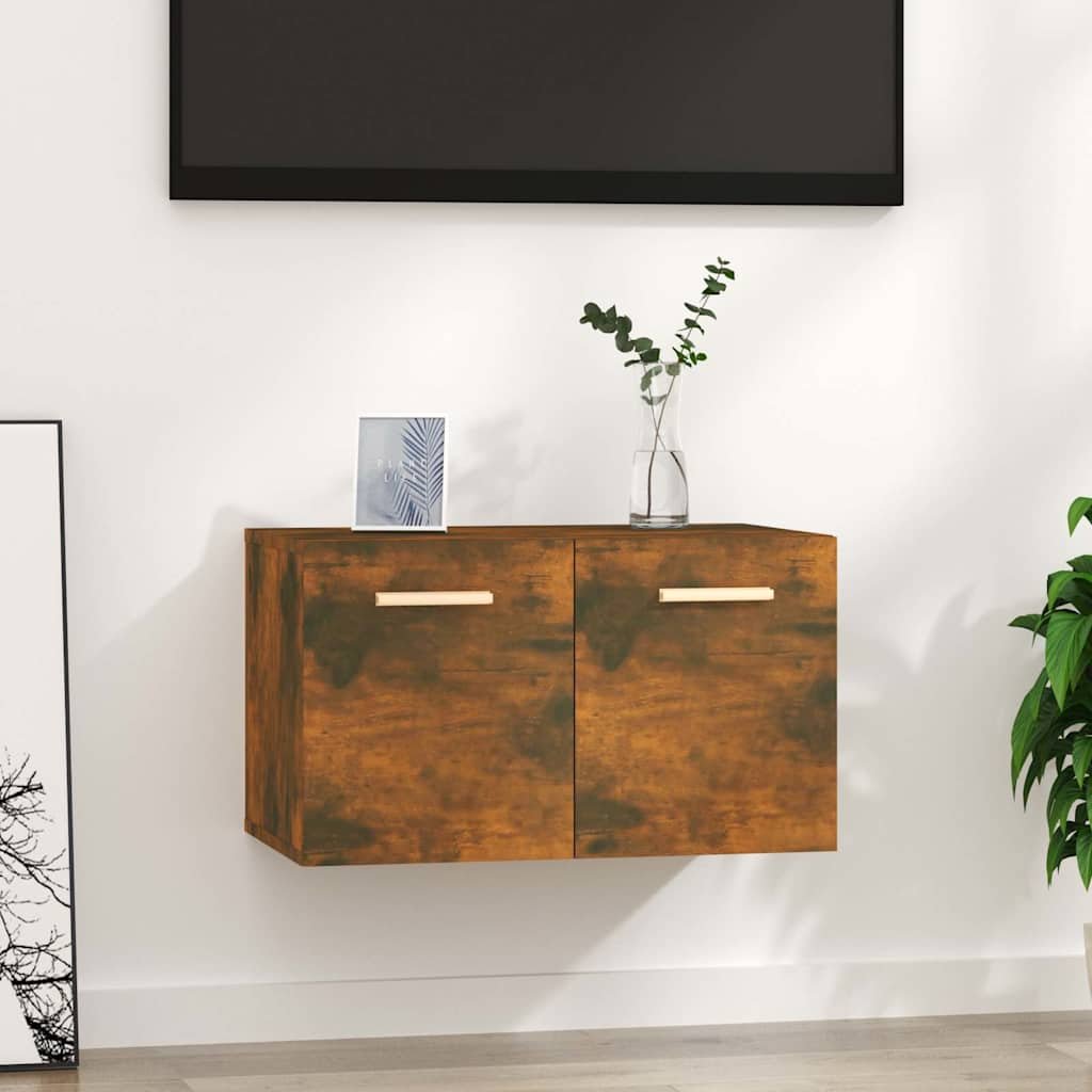 vidaXL Seinäkaappi savutammi 60x36,5x35 cm tekninen puu