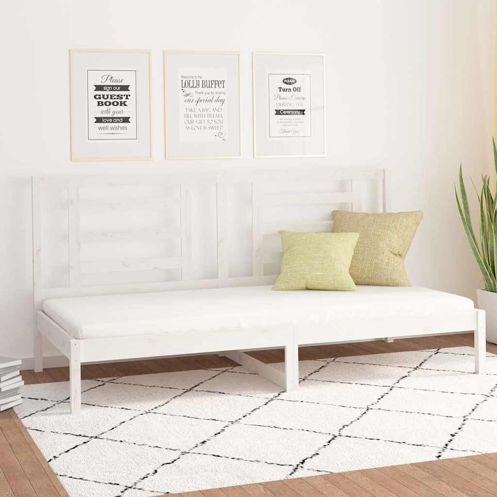 vidaXL Vuodesohva ilman patjaa valkoinen 90x200 cm täysi mänty