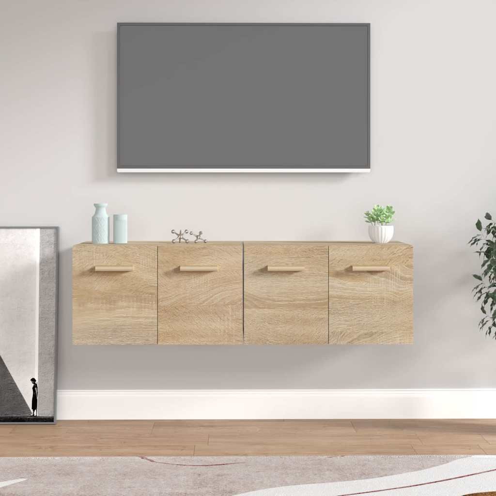 vidaXL Seinäkaapit 2 kpl Sonoma-tammi 60x36,5x35 cm tekninen puu