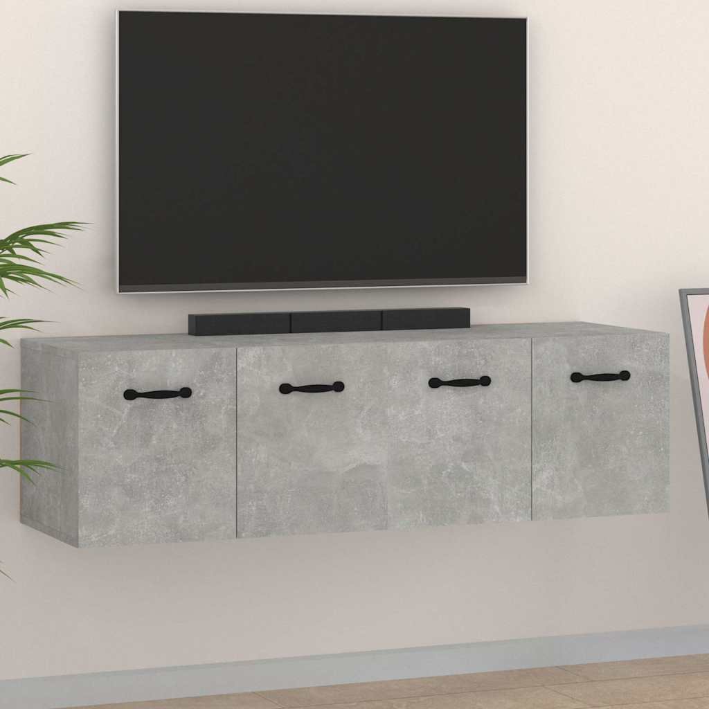 vidaXL Seinäkaapit 2 kpl betoninharmaa 80x35x36,5 cm tekninen puu