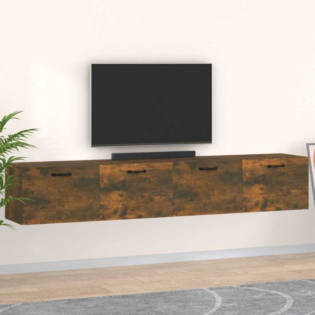 vidaXL Seinäkaapit 2 kpl savutammi 100x36,5x35 cm tekninen puu