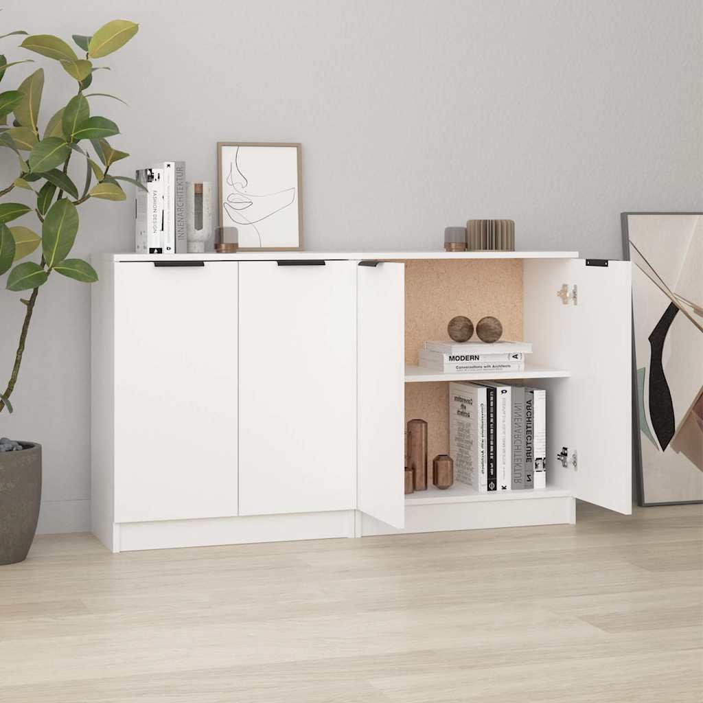 vidaXL Senkit 2 kpl valkoinen 60x30x70 cm tekninen puu