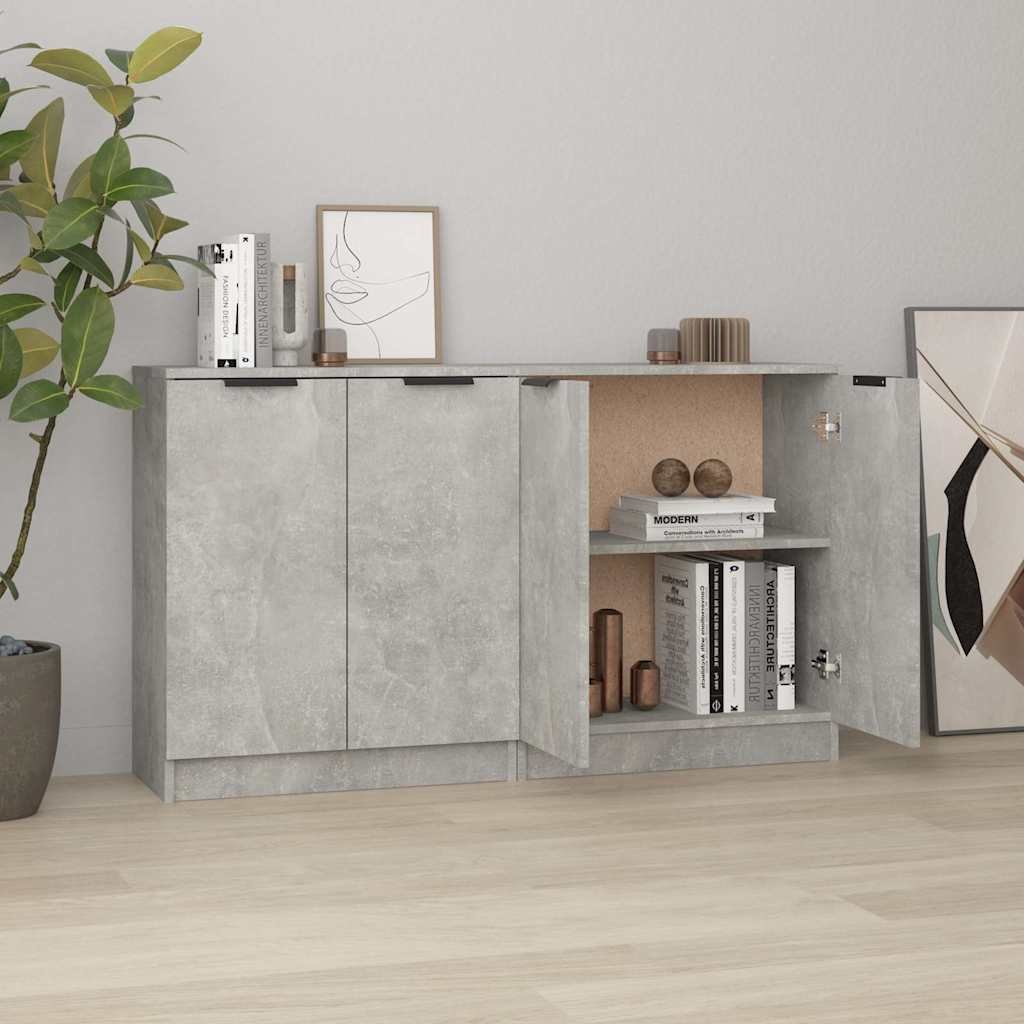 vidaXL Senkit 2 kpl betoninharmaa 60x30x70 cm tekninen puu
