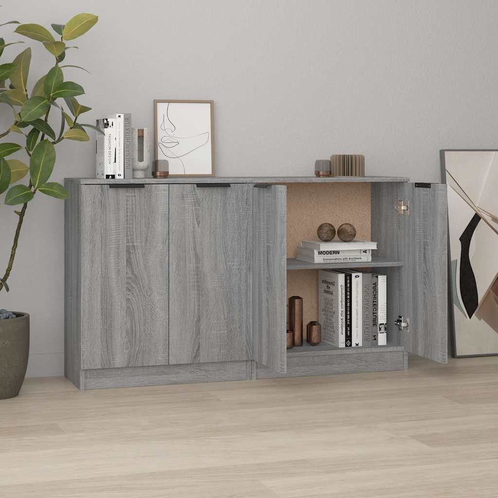 vidaXL Senkit 2 kpl harmaa Sonoma 60x30x70 cm tekninen puu
