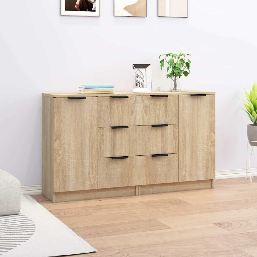 vidaXL Senkit 2 kpl Sonoma-tammi 60x30x70 cm tekninen puu
