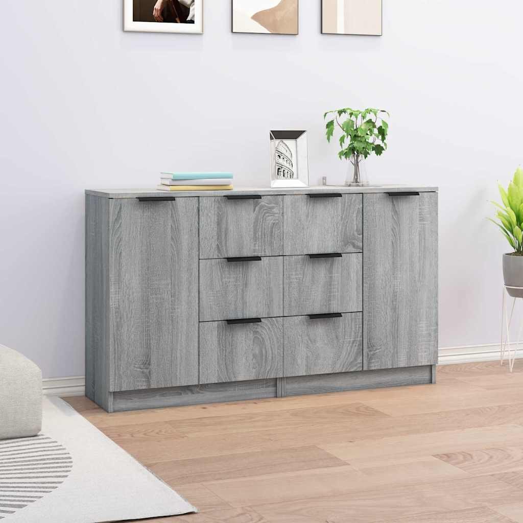 vidaXL Senkit 2 kpl harmaa Sonoma 60x30x70 cm tekninen puu