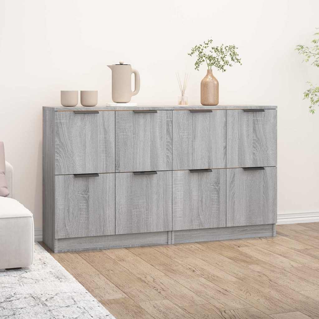 vidaXL Senkit 2 kpl harmaa Sonoma 60x30x70 cm tekninen puu