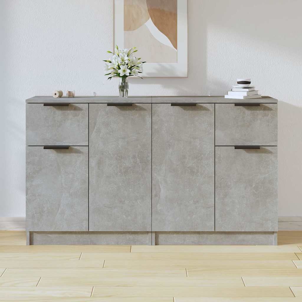 vidaXL Senkit 2 kpl betoninharmaa 60x30x70 cm tekninen puu