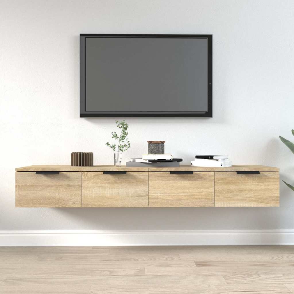vidaXL Seinäkaapit 2 kpl Sonoma-tammi 68x30x20 cm tekninen puu