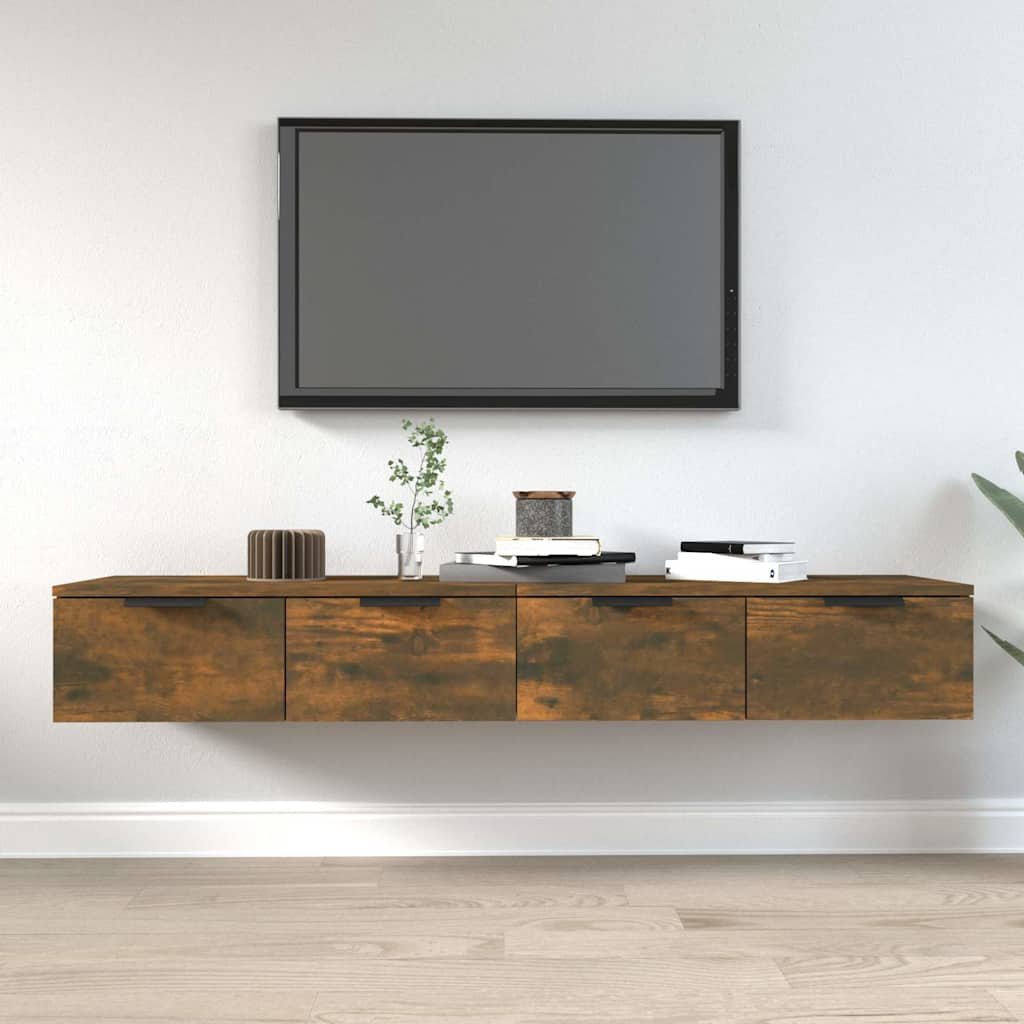 vidaXL Seinäkaapit 2 kpl savutammi 68x30x20 cm tekninen puu