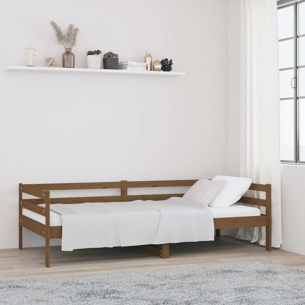 vidaXL Sohvasänky hunajanruskea 90x190 cm täysi mänty