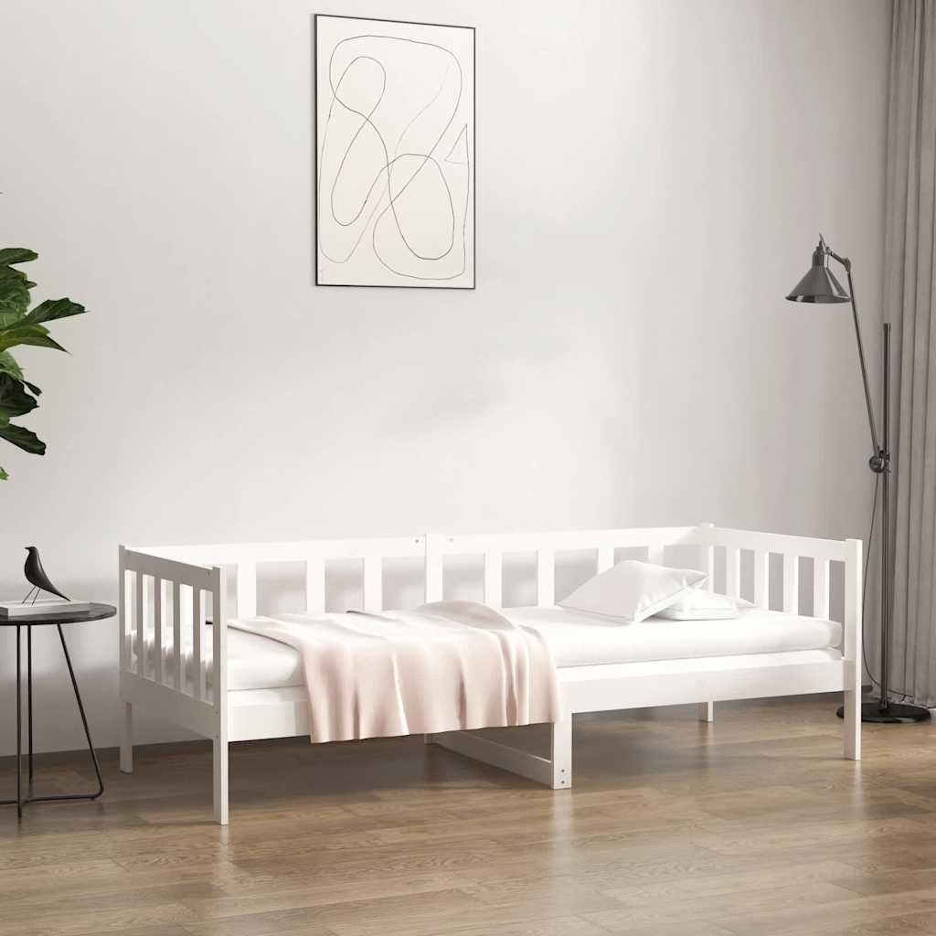 vidaXL Vuodesohva ilman patjaa valkoinen 80x200 cm täysi mänty