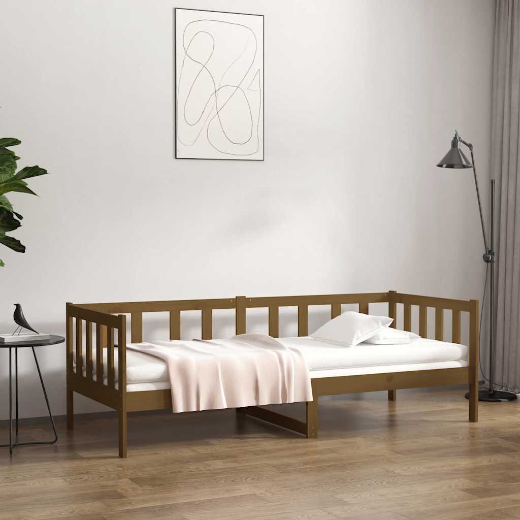 vidaXL Sohvasänky hunajanruskea 80x200 cm täysi mänty