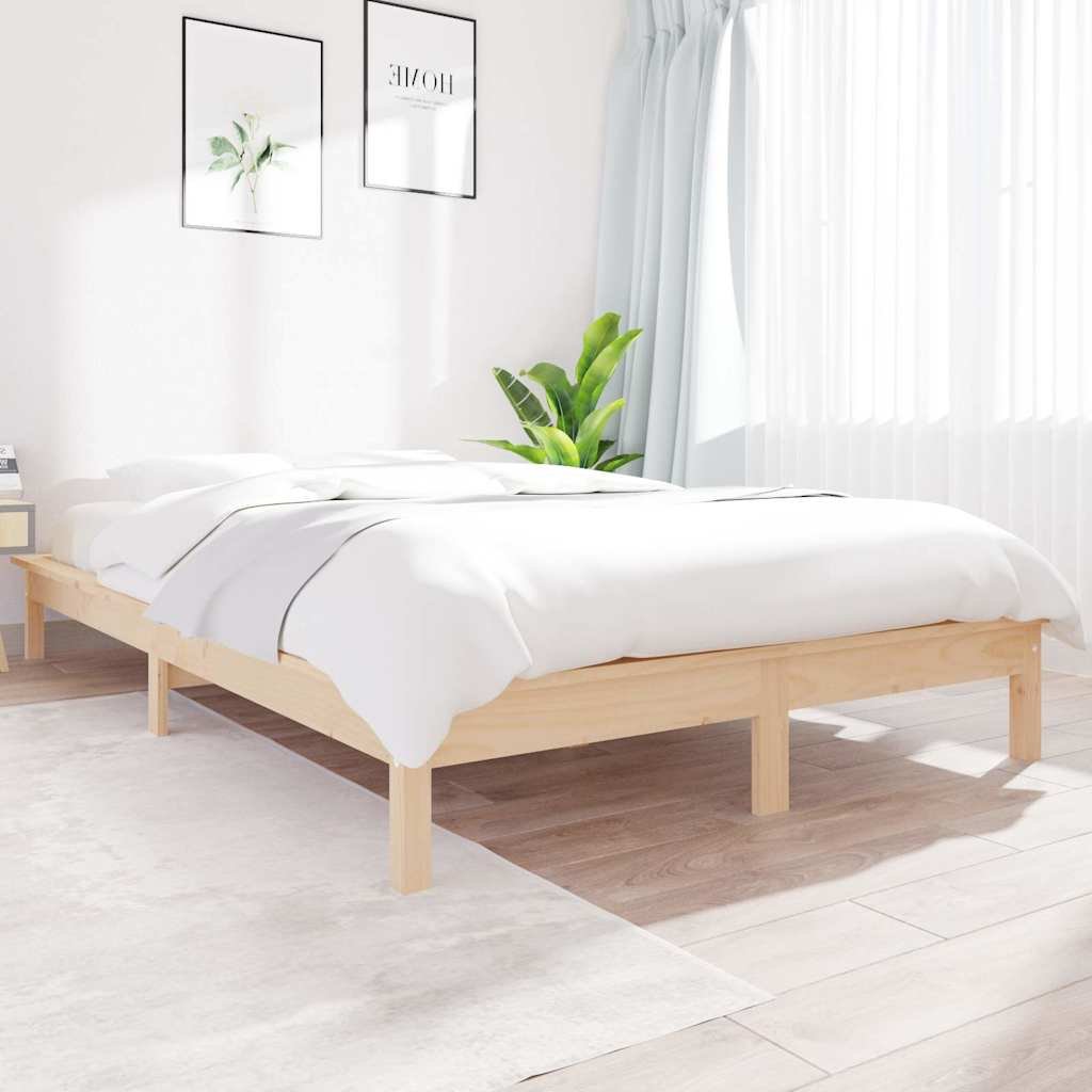 vidaXL Sängynrunko 120x200 cm täysi mänty