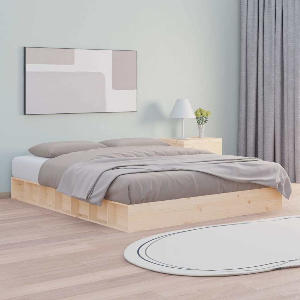 vidaXL Sängynrunko 200x200 cm täysi puu