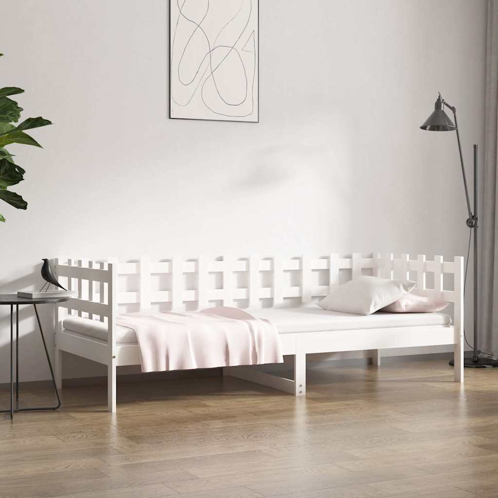 vidaXL Vuodesohva ilman patjaa valkoinen 80x200 cm täysi mänty