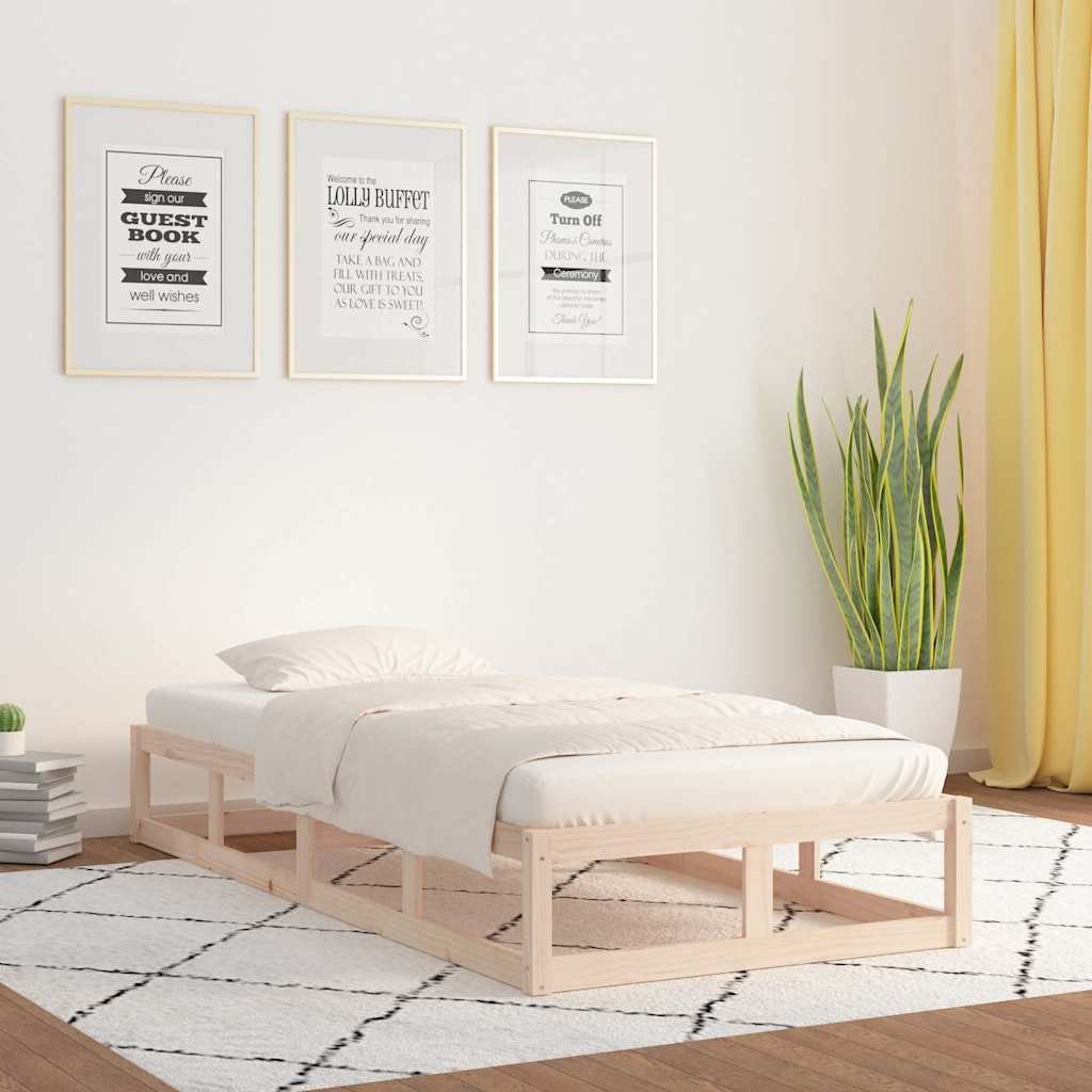 vidaXL Sängynrunko 90x200 cm täysi puu