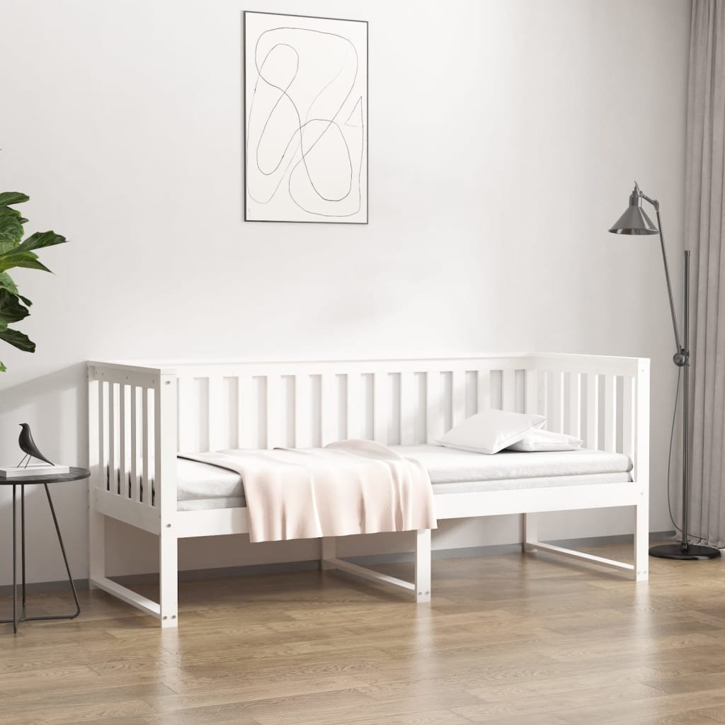 vidaXL Vuodesohva ilman patjaa valkoinen 80x200 cm täysi mänty