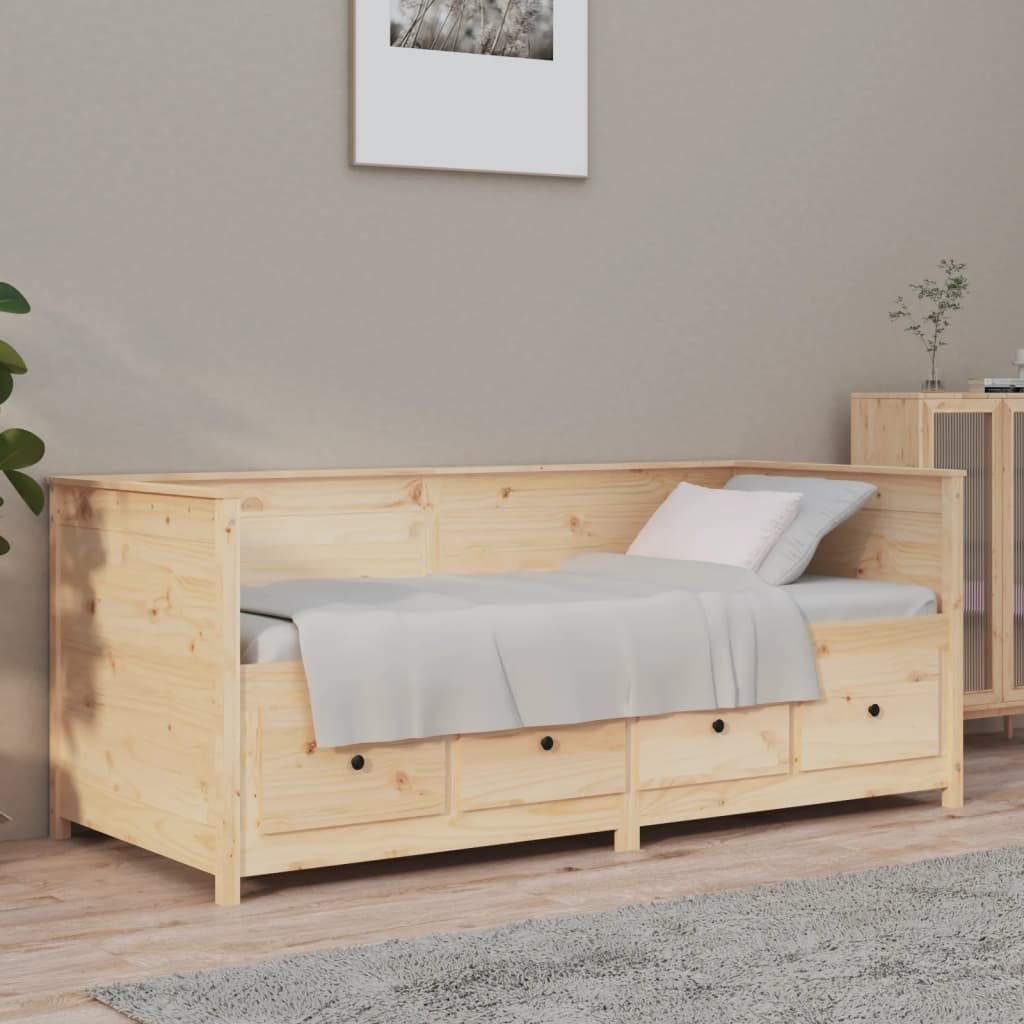 vidaXL Vuodesohva ilman patjaa 90x190 cm täysi mänty
