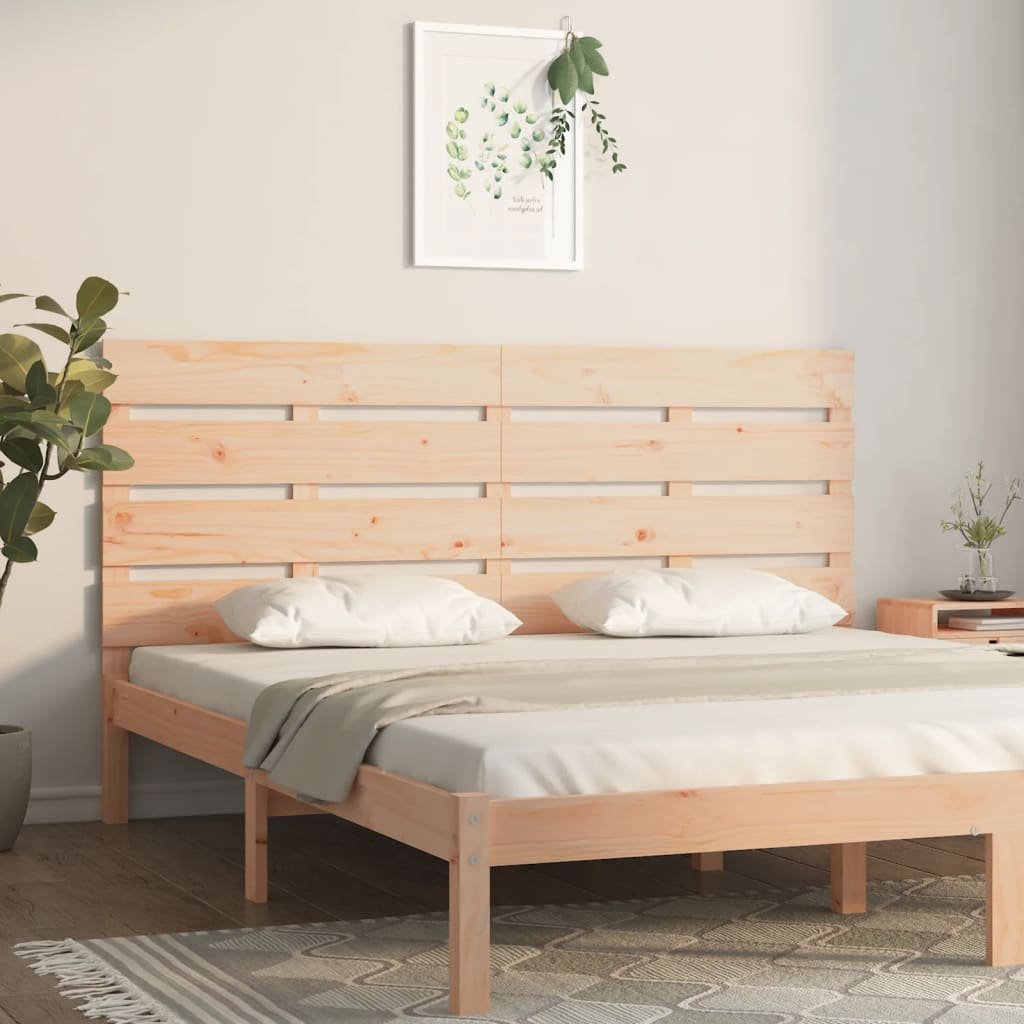 vidaXL Sängynpääty 120x3x80 cm täysi mänty