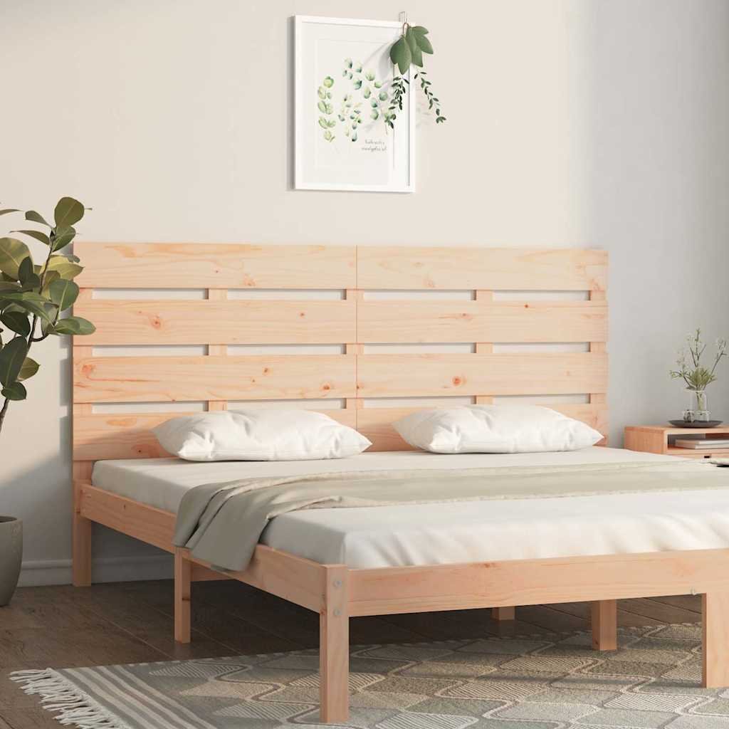 vidaXL Sängynpääty 200x3x80 cm täysi mänty