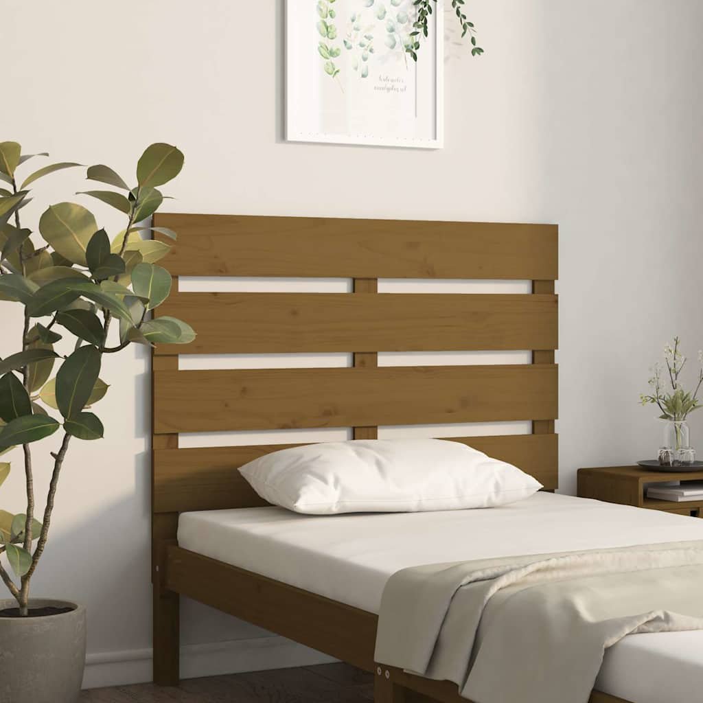 vidaXL Sängynpääty hunajanruskea 75x3x80 cm täysi mänty