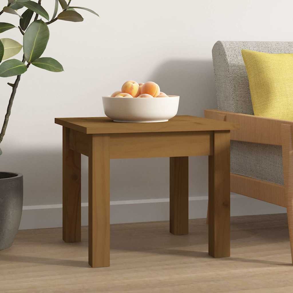 vidaXL Sohvapöytä hunajanruskea 35x35x30 cm täysi mänty