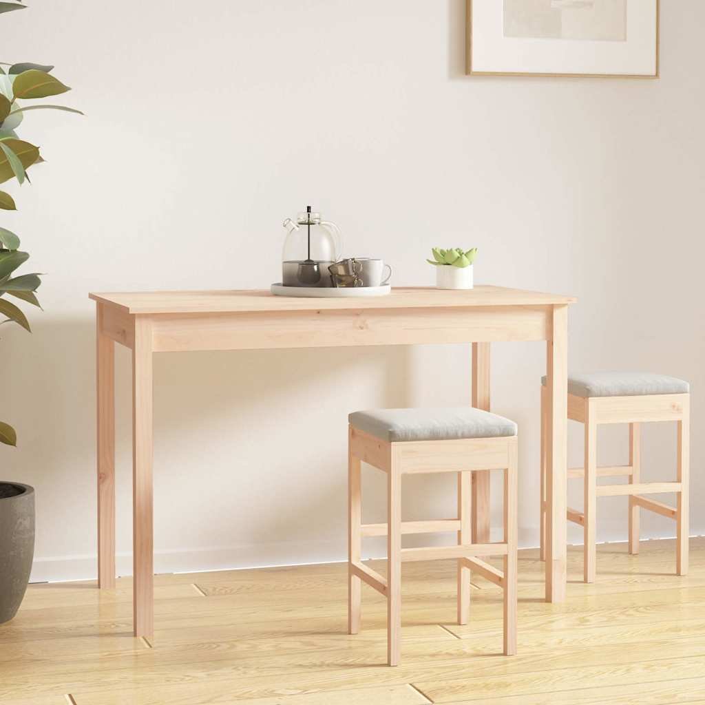 vidaXL Ruokapöytä 110x55x75 cm täysi mänty