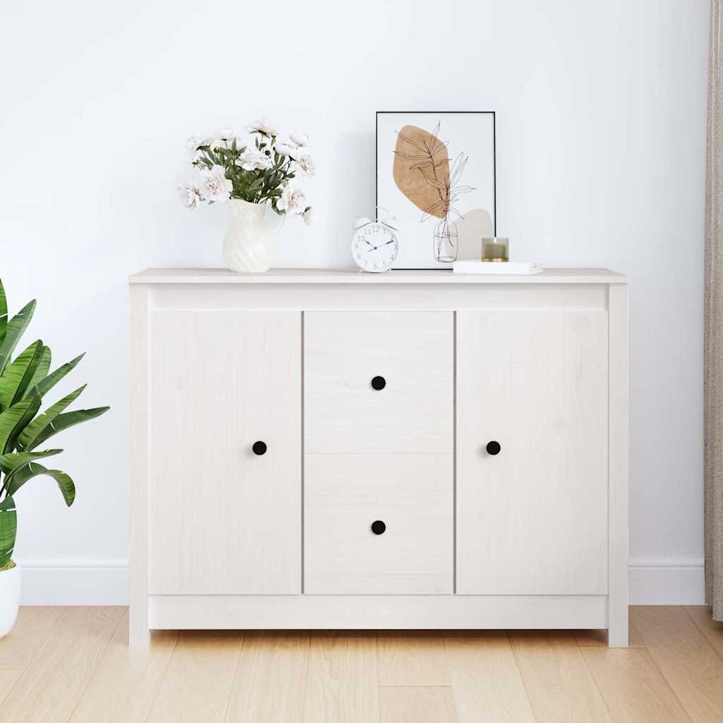 vidaXL Senkki valkoinen 100x35x74 cm täysi mänty