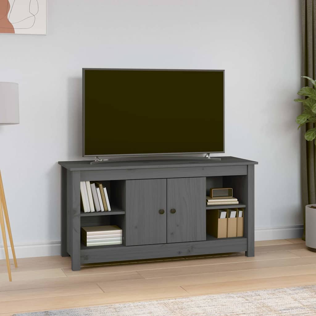 vidaXL TV-taso harmaa 103x36,5x52 cm täysi mänty